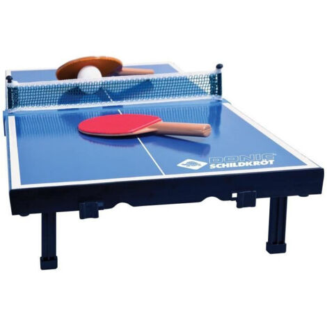 Mini table de tennis de table - SCHILDKRÖT - Surface de jeu 66 x 33cm - H 9cm