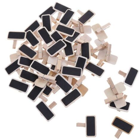Mini tableau tableaux, tableau photo en bois Clip tableau, conseil message ,  50PCS