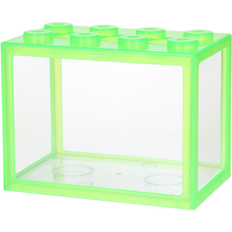 

Mini tanque de peces Kit de acuario Tanques apilables Tanques de alimentacion de hormigas Reptil Row Box Decoracion de escritorio,Verde