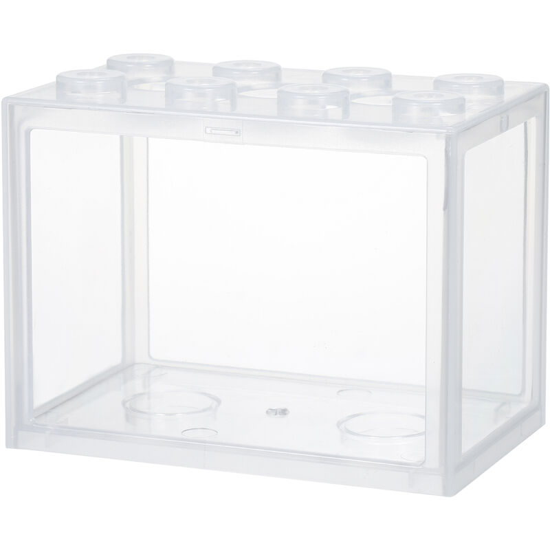 

Asupermall - Mini tanque de peces Kit de acuario Tanques apilables Tanques de alimentacion de hormigas Reptil Row Box Decoracion de escritorio,