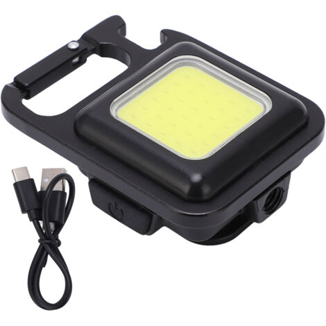 Mini-Taschenlampe mit Magnetverschluss, 500 lm, USB-Aufladung und 180° klappbarem Griff für Angeln und Wandern