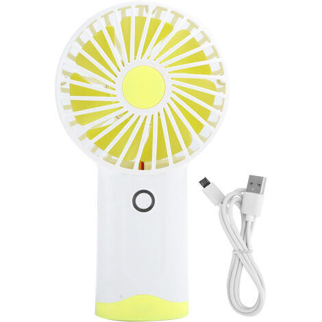 Mini-Taschenventilator für Büro, Sommer, Studentenwohnheim, Arbeitszimmer – Gelb