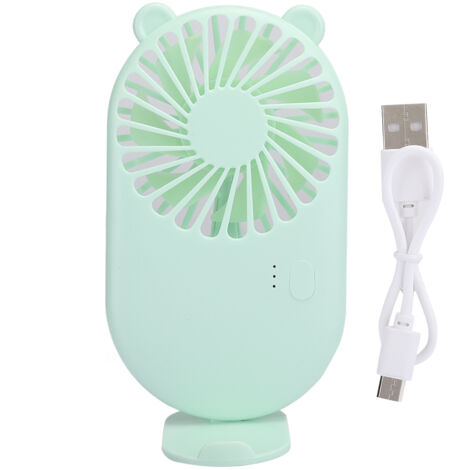 Mini-Taschenventilator – Ultraleises, tragbares Kühlsystem mit 3 Geschwindigkeitsstufen – Kinderbedarf (Grün)