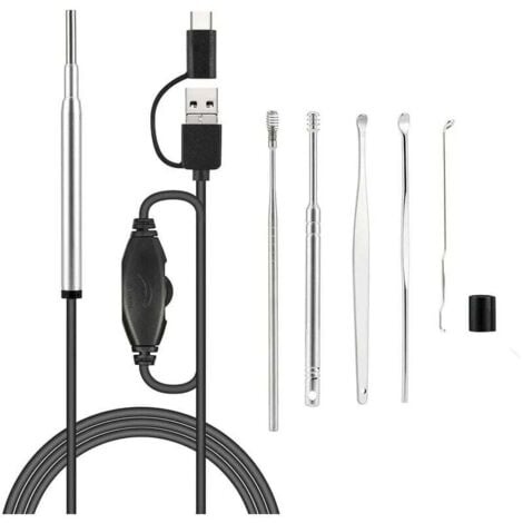 BRIDAY Mini telecamera endoscopica medica da 3,9 mm, impermeabile, USB, per ispezione endoscopica, per telefono Android OTG, PC, orecchio, naso, endoscopio