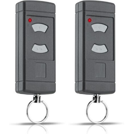 Mini télécommande d'ouverture de Porte de Garage à 2 Boutons HSE2-40, Compatible avec Les Boutons Gris Hormann 40,685MHz HSM2-40, HSM4-40, HSE2-40, HSE4-40, HS2-40, HS4-40 Key Fob 2 Pack