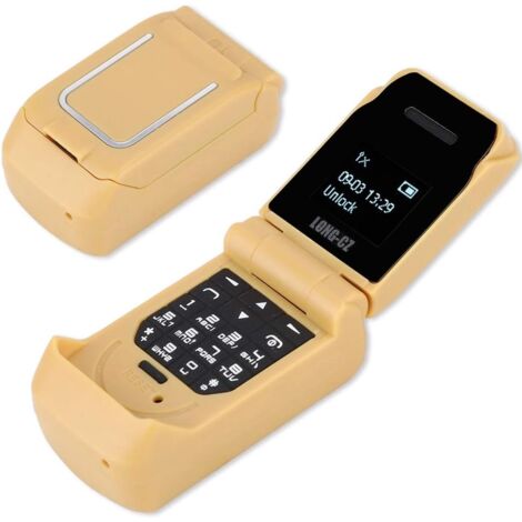 Mini telefono a conchiglia, mini telefono con tastiera multifunzionale di alta qualità, adatto ai bambini, materiale ABS, connessione Bluetooth supportata, aspetto gradevole, resistente e durevole