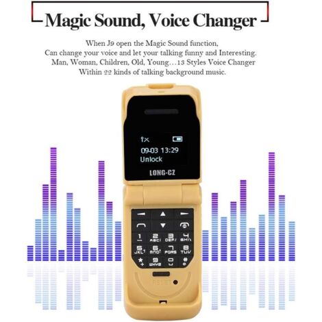 Mini telefono a conchiglia, mini telefono con tastiera multifunzionale di alta qualità, adatto ai bambini, materiale ABS, connessione Bluetooth supportata, aspetto gradevole, resistente e durevole