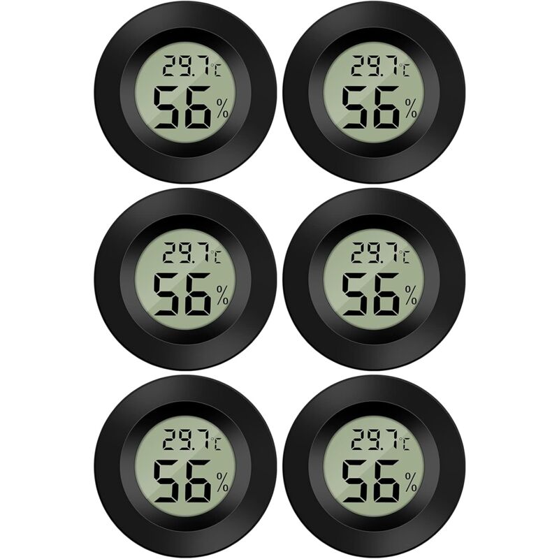 Image of ZVD - Mini-Temperaturanzeigethermometer - Temperaturbereich -5070℃ - 10%99%RH - 6 Stück