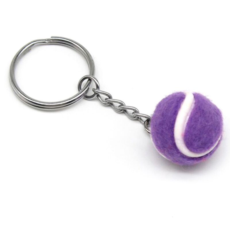 

Mini-Tenis Key bola cadena dominante del anillo Decoracion de accesorios del regalo para los aficionados al deporte, purpura, 2cm