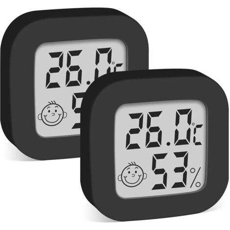 Mini termohigrómetro de alta precisión con pantalla de confort y ℃/℉ seleccionable para salón, almacén, habitación de bebé, armario (2)