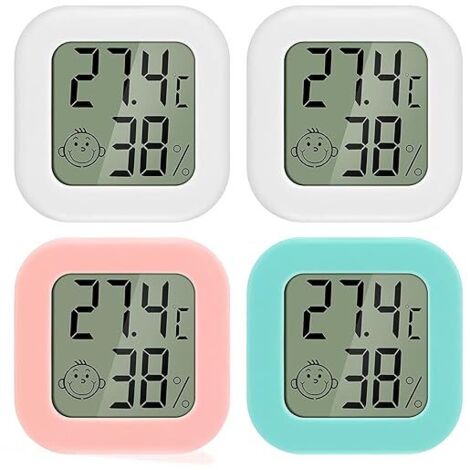 Mini termómetro digital LCD, higrómetro, termohigrómetro interior, medidor de humedad para habitación de bebé, sala de estar, oficina, refrigerador