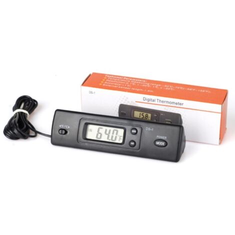 Mini termometro digitale elettronico integrato per acquario, impermeabile, con display a testa alta DS-1, ampio schermo deng  ALOVEZ