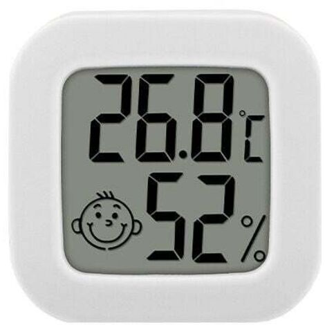 Mini termómetro higrómetro LCD portátil (paquete de 5), alta precisión (-58 °F - 158 °F), 10 % 99 % de humedad relativa, sensor digital de humedad para sala de estar, guardería, almacén, invernadero y