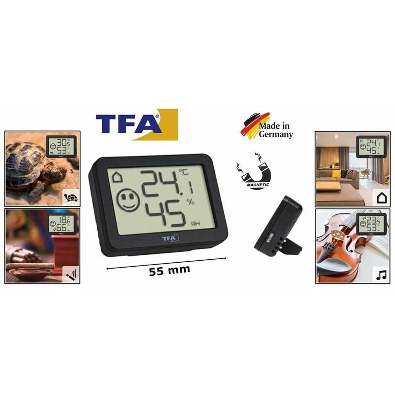Image of Mini termometro / igrometro digitale con misurazione min - max TFA germany