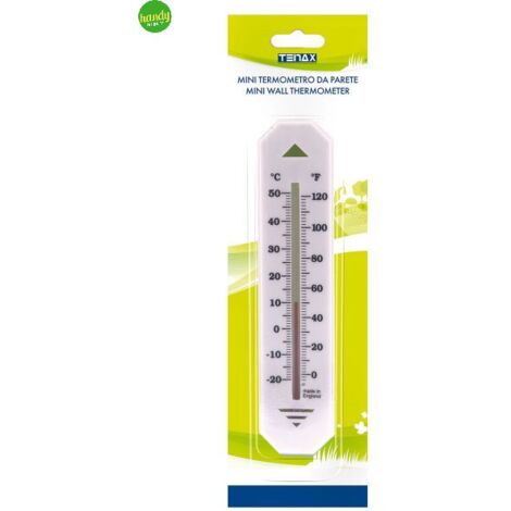Mini termometro Tenax bianco da parete