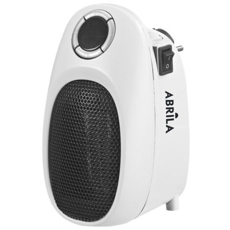 Mini Termoventilador Cerámico Malasia Blanco 500W Temperatura Regulable Temporizador Display (16x12x9cm)
