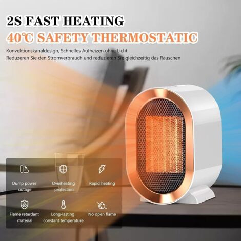 Mini termoventilatore a risparmio energetico, riscaldamento elettrico 220V 1200W per soggiorno, camera da letto, bagno
