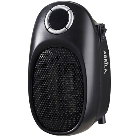 Mini termoventilatore in ceramica malaysia 500w nero regolazione temperatura, timer display di sicurezza 16x12x9cm