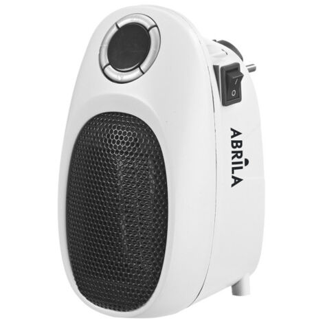 Mini termoventilatore in ceramica malesia 500w biancoregolazione della temperatura, timer display di sicurezza 16x12x9cm
