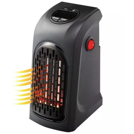 Mini termoventilatore portatile e comodo con presa a muro (400 W)