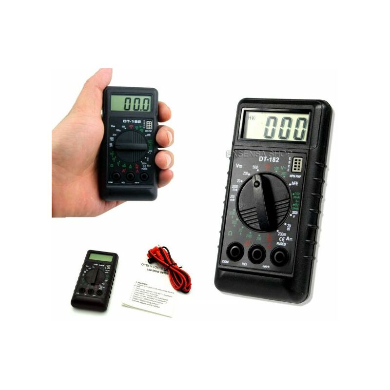Image of Mini tester digitale multimetro + puntali misuratore di tensione corrente