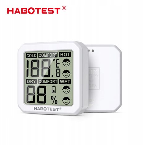 MINI-THERMO-HYGROMETER MESSUNG VON TEMPERATUR UND FEUCHTIGKEIT, KLARER BILDSCHIRM HABOTEST