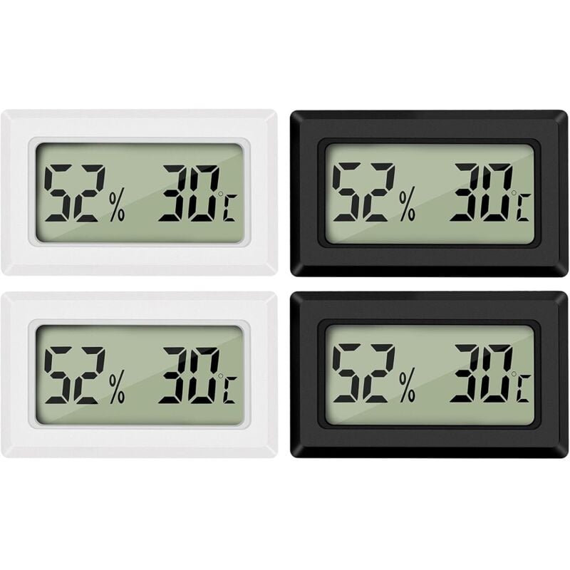 Image of Mini thermomètre hygromètre température humidité -50 70 ℃ 10% 99% RH Portable (4 pièces)