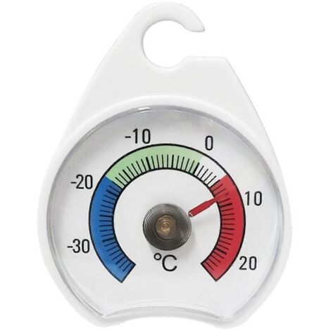 Mini thermomètre de réfrigérateur numérique à crochet avec indicateur rouge pour la maison, la cuisine, les centres commerciaux, le congélateur et le réfrigérateur : mesure de température.