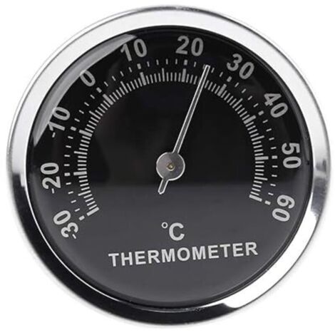 Mini thermomètre de voiture mécanique analogique résistant et durable de 58 mm avec autocollant