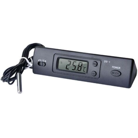 Mini thermomètre électronique numérique thermomètre de voiture intérieur et extérieur multifonctionnel affichage de l'heure de la température avec sonde