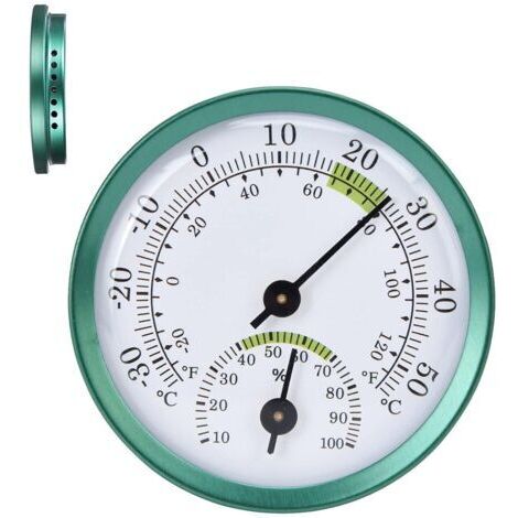 Mini thermomètre et hygromètre électronique de haute précision pour une utilisation en intérieur, instrument fabriqué en alliage d'aluminium vert