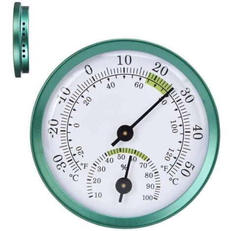 Mini thermomètre et hygromètre électronique d'intérieur, instrument de haute précision, en alliage d'aluminium, vert