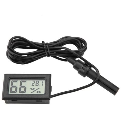 Mini thermomètre et hygromètre LCD intégré, moniteur d'humidité et de température avec sonde externe