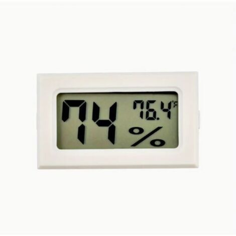 Mini thermomètre et hygromètre numérique précis blanc pour la surveillance de la température et de l'humidité intérieures - Affichage Fahrenheit (℉)