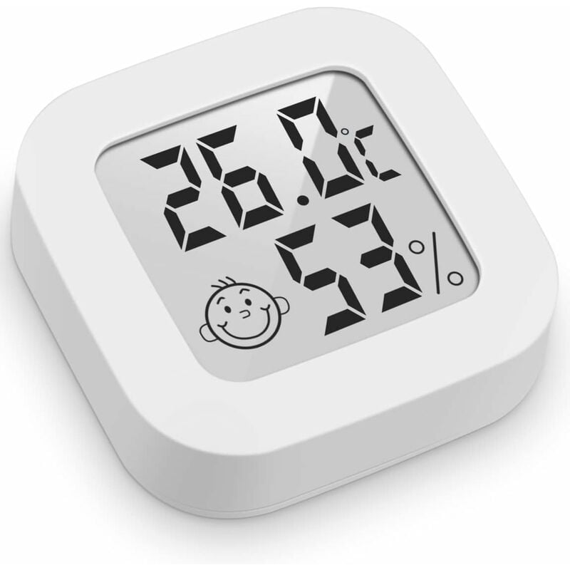 Beijiyi - Mini Thermomètre Hygromètre Intérieur Digital à Haute Précision, Moniteur de Température et Humidimètre, Thermo Hygromètre Indicateur