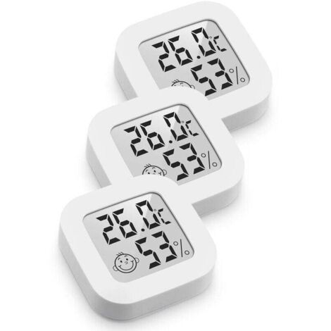 Mini Thermomètre Hygromètre Intérieur Digital à Haute Précision-Thermo Hygromètre Indicateur du Niveau de Confort