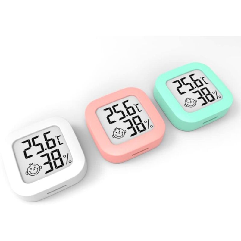 Mini Thermomètre Hygromètre Intérieur, Digital Thermo HygromèTre Indicateur Précision D'ambiance Moniteur de Température et Humidimètre (3 pièces)