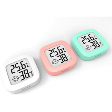 Mini Thermomètre Hygromètre Intérieur, Digital Thermo HygromèTre Indicateur Précision D'ambiance Moniteur de Température et Humidimètre (3 pièces)