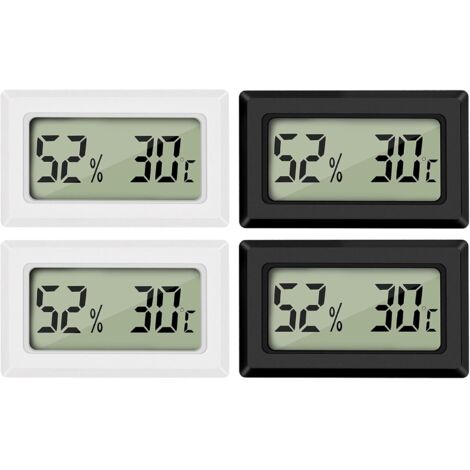 Mini thermomètre hygromètre température humidité -50 70 ℃ 10% 99% RH Portable (4 pièces)