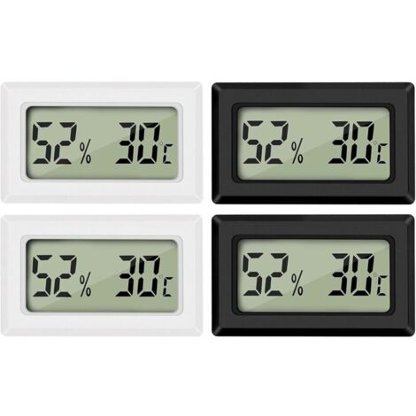 Mini thermomètre hygromètre température humidité -50 70 ℃ 10% 99% RH Portable (4 pièces)