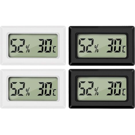 Mini thermomètre hygromètre température humidité -50 70 ℃ 10% 99% RH Portable (4 pièces)