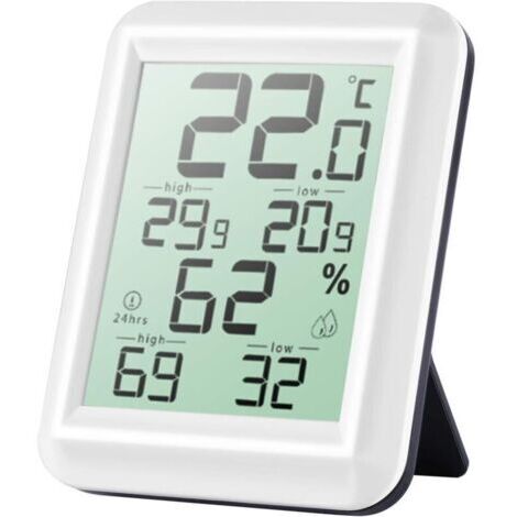 Mini Thermometre Interieur, Hygrometre Interieur de Haute Précision, ℃/℉Commutable, pour Détecter Hygrometré et la tempéra