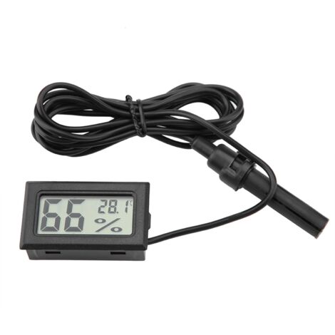 Mini thermomètre LCD intégré Hygromètre Moniteur de température d'humidité avec sonde externe