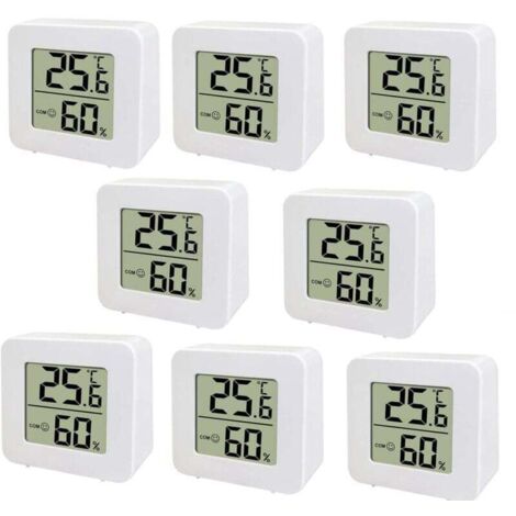 Mini thermomètre LCD , Thermomètre numérique intérieur Hygromètre d'intérieur, compteur de température et d'humidité - 454515MM - 8pcs