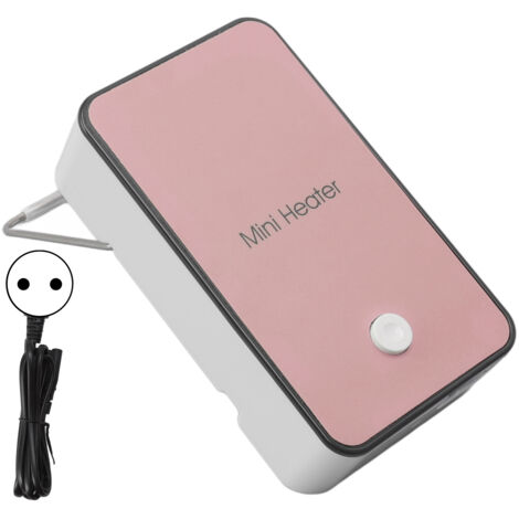 Mini-Tischheizung in Pink, 130 W, schnelles Aufheizen, schwenkbar und rutschfest, für Zuhause/Büro/Studentenwohnheim, tragbar mit 220-V-EU-Stecker