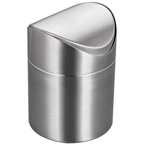 Mini-Tischmülleimer aus Edelstahl (Silber)
