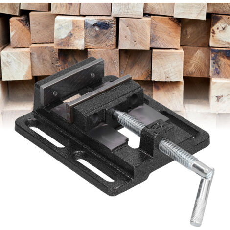 Mini-Tischschraubstock für Bohrmaschinen, Gusseisen 155 x 140 mm mit 8 Zubehörteilen, Spannschraubstock zum Fräsen/Bohren und für Wartungsarbeiten