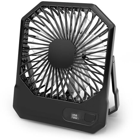 Mini-Tischventilator mit Akku, 2600 mAh, ultradünn, faltbar, drei Geschwindigkeitsstufen, 180°-Neigung
