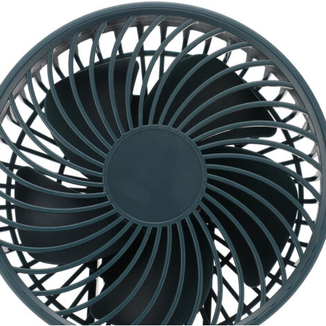 Mini-Tischventilator mit USB-Anschluss, Clip und Magnetbefestigung  3 Geschwindigkeitsstufen  ABS  Grün  2000 mAh  Inklusive USB-Netzteil