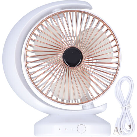 Mini-Tischventilator mit USB-Anschluss – Wiederaufladbarer Tischventilator für Zuhause, Büro, Reisen und Outdoor-Aktivitäten – Sommergeschenk